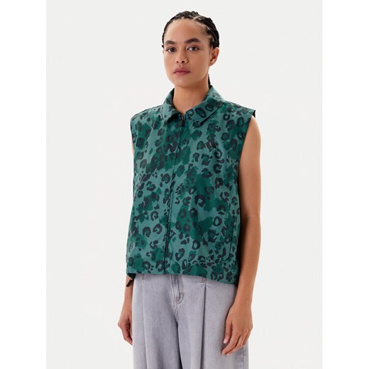adidas Kamizelka Animal Print 3-Stripes JV6958 Zielony Loose Fit ze sklepu MODIVO w kategorii Kamizelki damskie - zdjęcie 184877769
