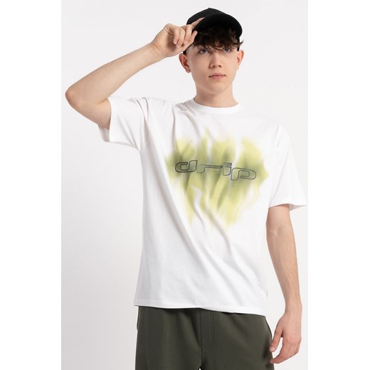 Biały t-shirt z autorską grafiką z przodu, rozmiar - 140, kolor - biały ze sklepu REPORTER w kategorii T-shirty chłopięce - zdjęcie 184878967