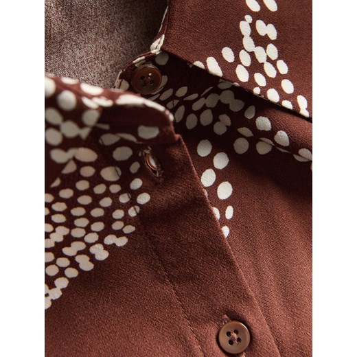Reserved - Sukienka z paskiem - brązowy Reserved XS Reserved