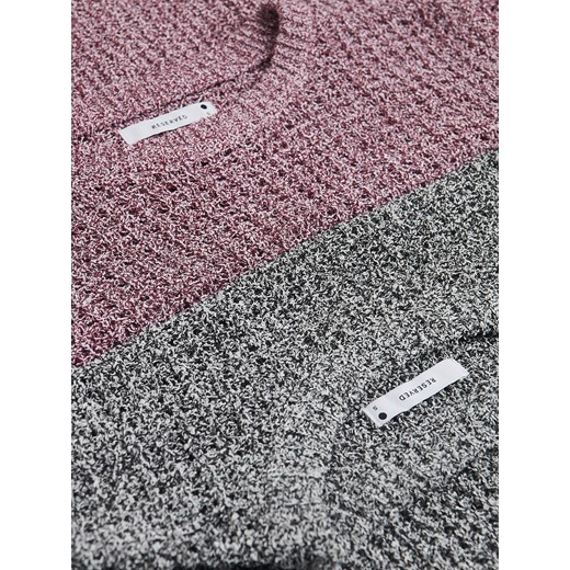 Reserved - Sweter z krótkimi rękawami - ciemnofioletowy Reserved L Reserved