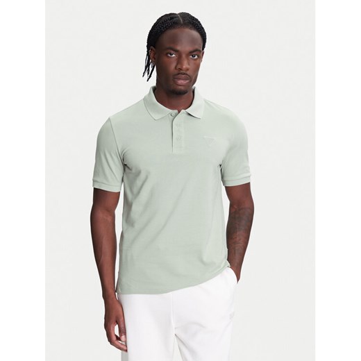 Guess Polo Z5YP02 K9WF1 Zielony Regular Fit ze sklepu MODIVO w kategorii T-shirty męskie - zdjęcie 184879659