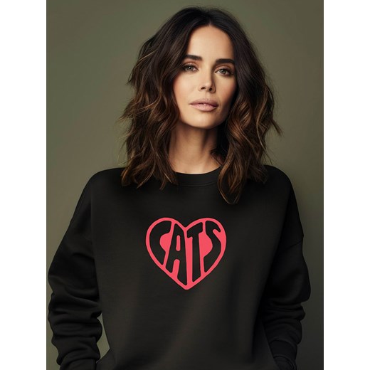 WOOOP Bluza "Heart Cat" w kolorze czarnym - id: 16371911 - marki Wooop - 184881006 WOOOP Bluza "Heart Cat" w kolorze czarnym ze sklepu Limango Polska w kategorii Bluzy damskie - zdjęcie 184881006