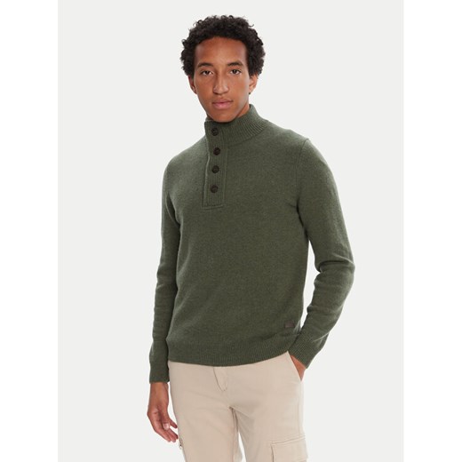 Barbour Sweter Patch Half Zip MKN0585OL51 Zielony Regular Fit ze sklepu MODIVO w kategorii Swetry męskie - zdjęcie 184881257