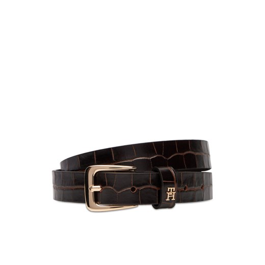 Tommy Hilfiger Pasek Damski Th Libre 2.5 Croc AW0AW17975 Brązowy ze sklepu MODIVO w kategorii Paski damskie - zdjęcie 184881265