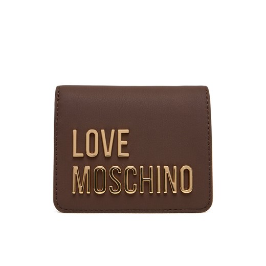 LOVE MOSCHINO Mały Portfel Damski JC5612PP1NKD0301 Brązowy ze sklepu MODIVO w kategorii Portfele damskie - zdjęcie 184881326
