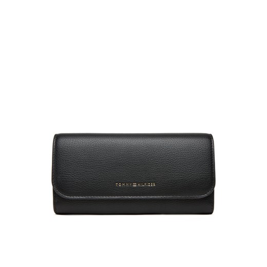 Tommy Hilfiger Duży Portfel Damski Th Flag Lrg Flap AW0AW17734 Czarny ze sklepu MODIVO w kategorii Portfele damskie - zdjęcie 184881328