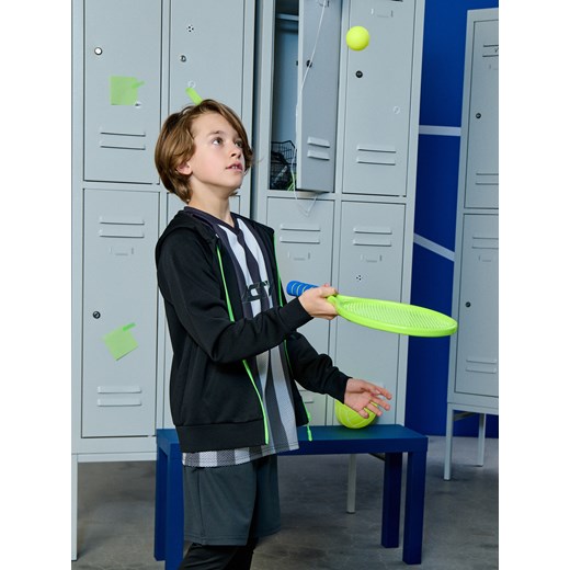 Sinsay - Sportowa bluza hoodie z napisem - szary Sinsay 146 (10-11 l) Sinsay