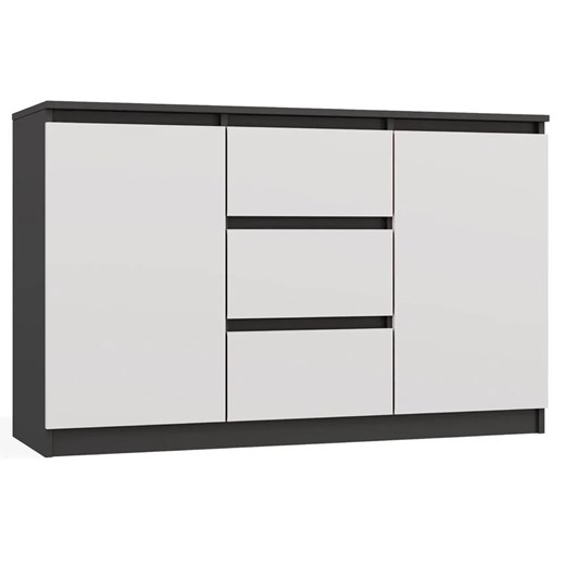 Stylowa komoda z szufladami antracyt + biały L8-R88 ze sklepu Edinos.pl w kategorii Komody - zdjęcie 184886576