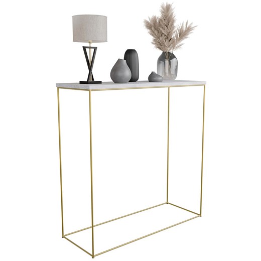 Konsola do przedpokoju beton + złoty B1-H95 ze sklepu Edinos.pl w kategorii Konsole - zdjęcie 184886828