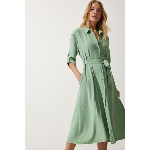 Happiness Istanbul Sukienka w kolorze zielonym Happiness Istanbul 40 wyprzedaż Limango Polska