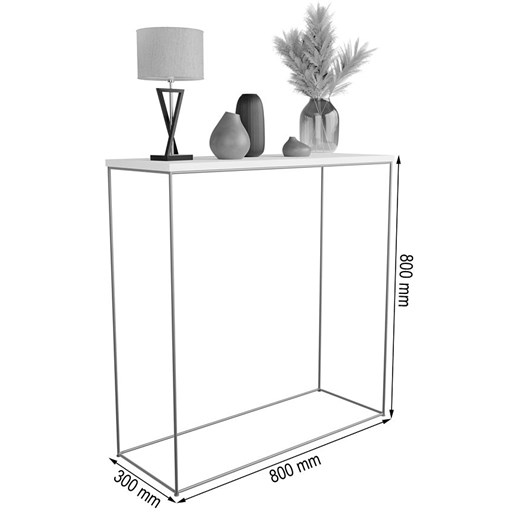 Konsola do przedpokoju dąb sonoma + biały - Irix 3X Elior One Size Edinos.pl