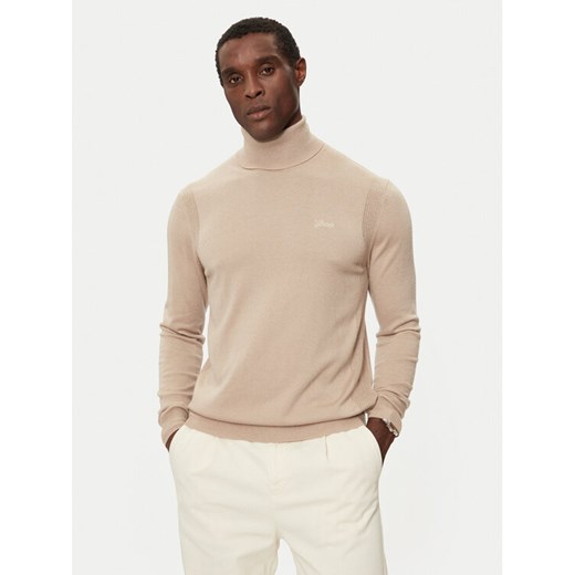 Guess Golf M4BR05 Z3H82 Beżowy Regular Fit ze sklepu MODIVO w kategorii Swetry męskie - zdjęcie 184888595