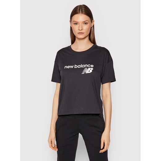 New Balance T-Shirt WT03805 Czarny Relaxed Fit ze sklepu MODIVO w kategorii Bluzki damskie - zdjęcie 184888817