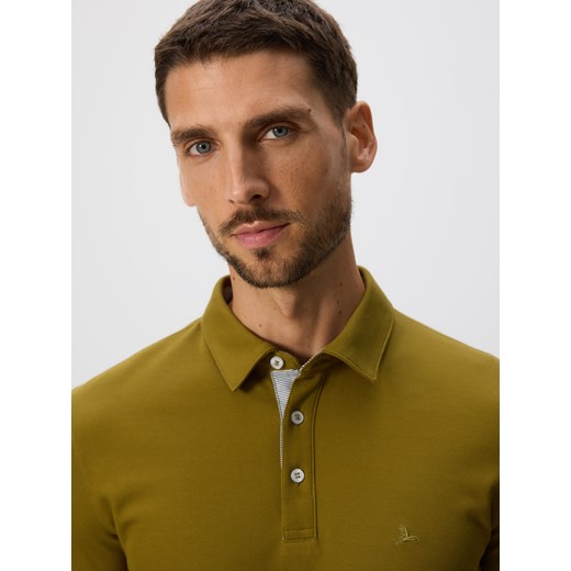 Reserved - Koszulka polo regular fit - oliwkowy ze sklepu Reserved w kategorii T-shirty męskie - zdjęcie 184889159