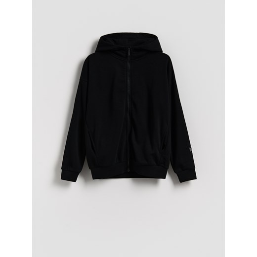 Reserved - Bawełniana bluza - czarny ze sklepu Reserved w kategorii Bluzy chłopięce - zdjęcie 184889529