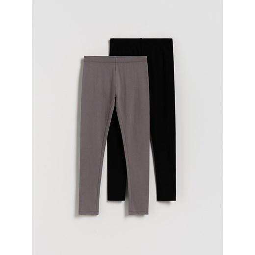 Reserved - Bawełniane legginsy 2 pack - wielobarwny ze sklepu Reserved w kategorii Spodnie dziewczęce - zdjęcie 184889567