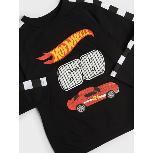 Sinsay - Koszulka z długimi rękawami Hot Wheels - czarny Sinsay 122 (6-7 l) Sinsay