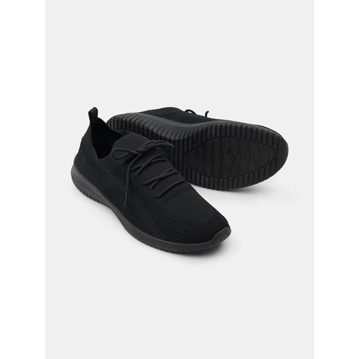 Sinsay - Bawełniane trampki sznurowane - czarny Sinsay 38 Sinsay
