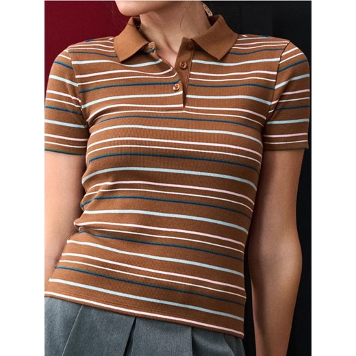 Sinsay - Koszulka polo - wielobarwny ze sklepu Sinsay w kategorii Bluzki damskie - zdjęcie 184890255