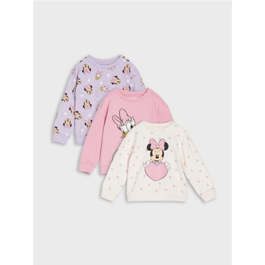 Sinsay - Bluzy 3 pack Minnie Mouse - kremowy - id: 589GK-01X - marki Sinsay - 184890277 Sinsay - Bluzy 3 pack Minnie Mouse - kremowy ze sklepu Sinsay w kategorii Bluzy dziewczęce - zdjęcie 184890277