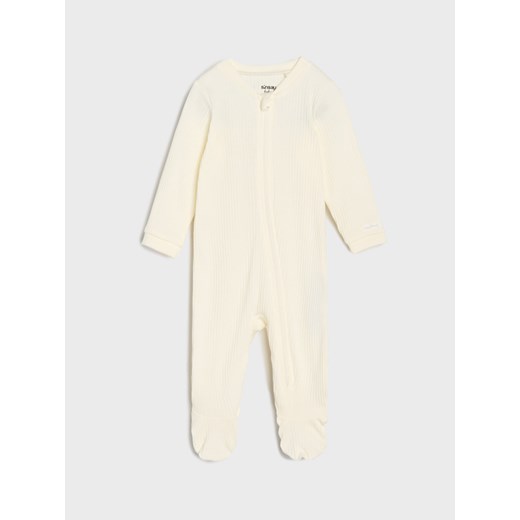 Sinsay - Pajacyk z prążkowanej dzianiny 3 pack - różowy Sinsay 62 (1-3 m) Sinsay