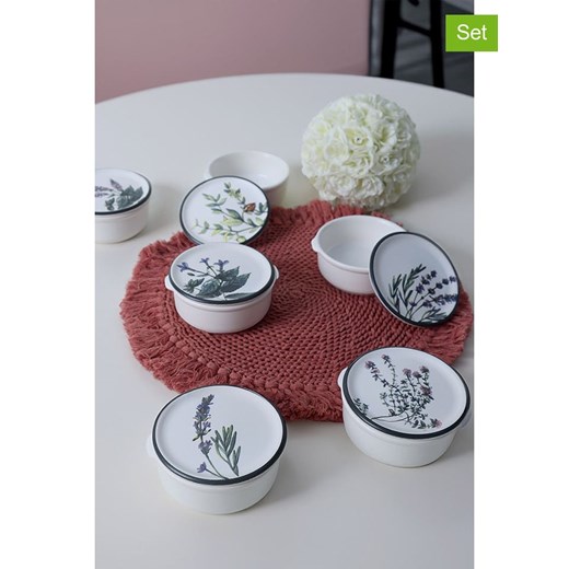 Violeta Home Pojemniki (6 szt.) w kolorze białym - wys. 10 cm ze sklepu Limango Polska w kategorii Pojemniki kuchenne - zdjęcie 184892189