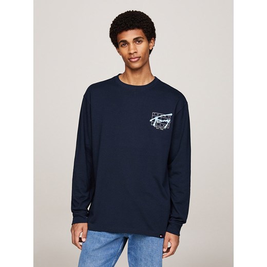 TOMMY JEANS Koszulka w kolorze granatowym ze sklepu Limango Polska w kategorii Koszule męskie - zdjęcie 184892235