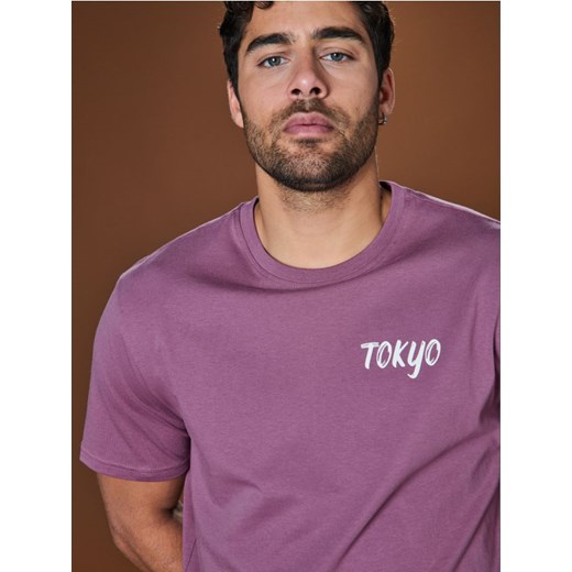 Sinsay - Koszulka - fioletowy ze sklepu Sinsay w kategorii T-shirty męskie - zdjęcie 184904088