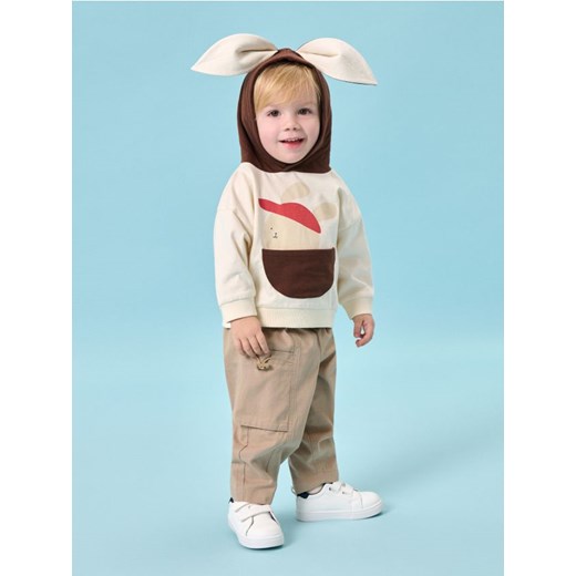 Sinsay - Bluza z uszami królika - kremowy Sinsay 80 (9-12 m) Sinsay promocyjna cena