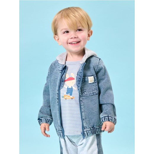 Sinsay - Koszulka z nadrukiem królika - błękitny - id: 170CK-05X - marki Sinsay - 184904199 Sinsay - Koszulka z nadrukiem królika - błękitny ze sklepu Sinsay w kategorii Kaftaniki i bluzki - zdjęcie 184904199