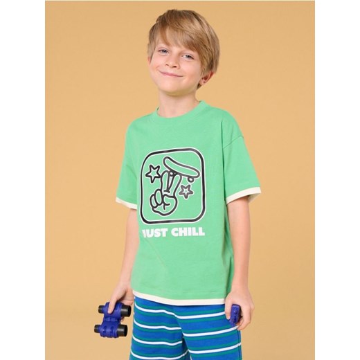 Sinsay - Koszulka - green spruce ze sklepu Sinsay w kategorii T-shirty chłopięce - zdjęcie 184904339