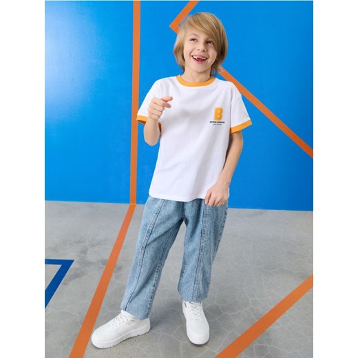 Sinsay - Jeansy jogger - niebieski Sinsay 104 (3-4 l) wyprzedaż Sinsay