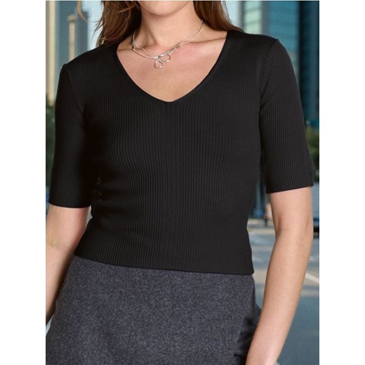 Sinsay - Bluzka z wiskozą - czarny Sinsay L okazja Sinsay