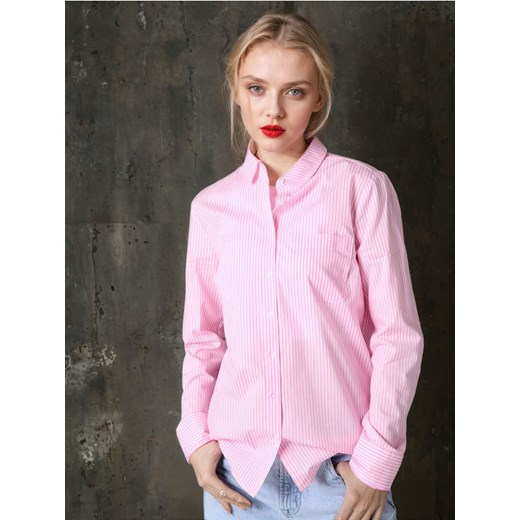 Sinsay - Bawełniana koszula w paski - różowy Sinsay XL wyprzedaż Sinsay