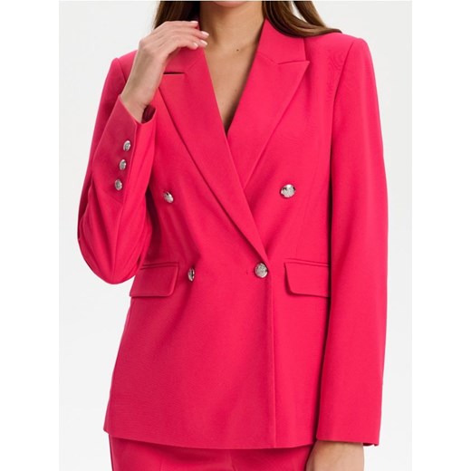Sinsay - Żakiet regular fit z ozdobnymi guzikami - różowy ze sklepu Sinsay w kategorii Marynarki damskie - zdjęcie 184904748