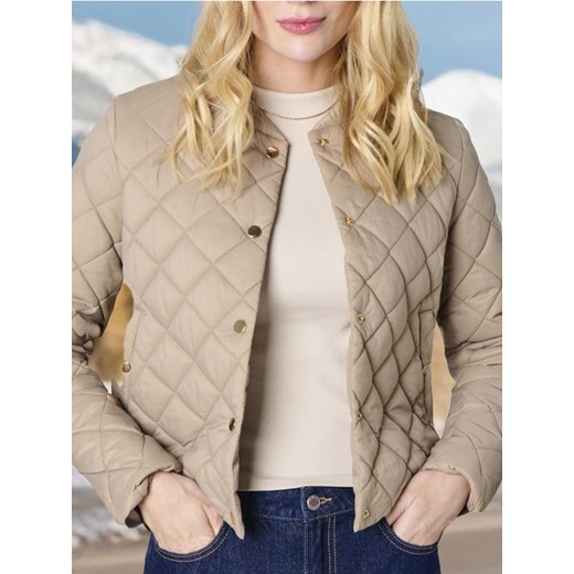 Sinsay - Kurtka pikowana - kremowy Sinsay S Sinsay