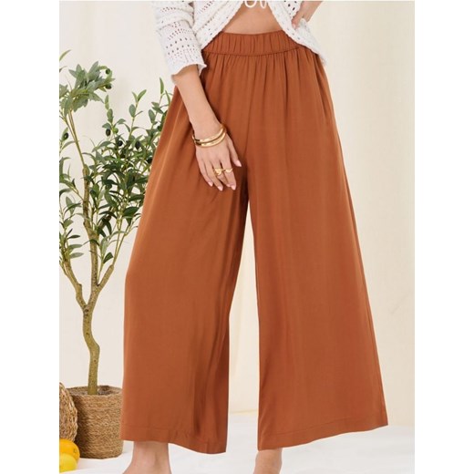 Sinsay - Wiskozowe spodnie culotte - żółty Sinsay XL Sinsay