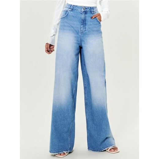 Sinsay - Jeansy wide leg - niebieski ze sklepu Sinsay w kategorii Jeansy damskie - zdjęcie 184905166