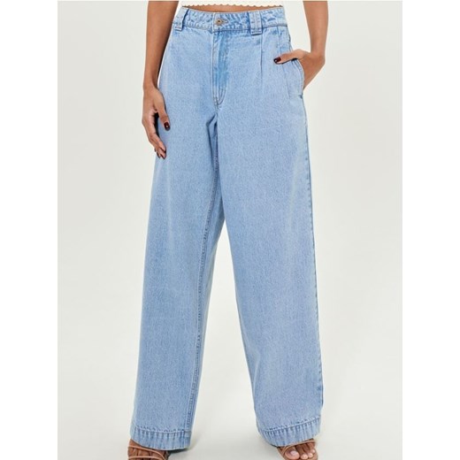 Sinsay - Jeansy wide leg high waist - niebieski ze sklepu Sinsay w kategorii Jeansy damskie - zdjęcie 184905189