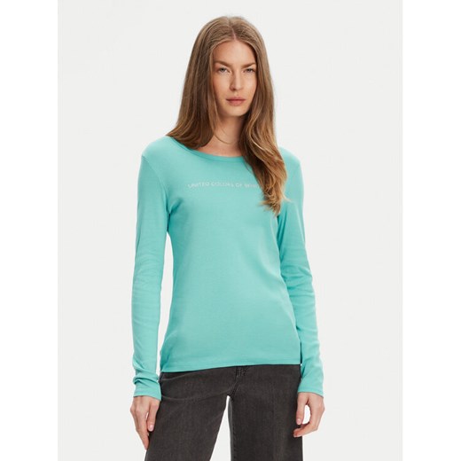 United Colors Of Benetton Bluzka 3GA2E16G0 Zielony Regular Fit ze sklepu MODIVO w kategorii Bluzki damskie - zdjęcie 184906177