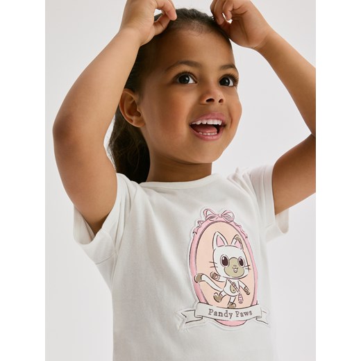 Reserved - T-shirt Koci Domek Gabi - złamana biel ze sklepu Reserved w kategorii Bluzki dziewczęce - zdjęcie 184907568