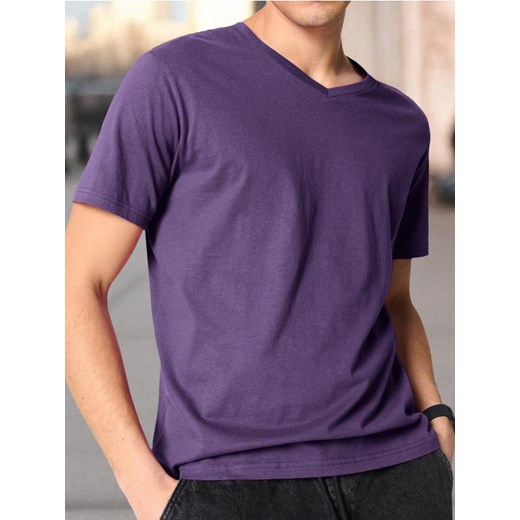 Sinsay - Koszulka - fioletowy ze sklepu Sinsay w kategorii T-shirty męskie - zdjęcie 184915066