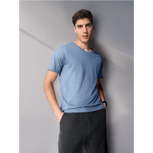 Sinsay - Koszulka - niebieski ze sklepu Sinsay w kategorii T-shirty męskie - zdjęcie 184915069