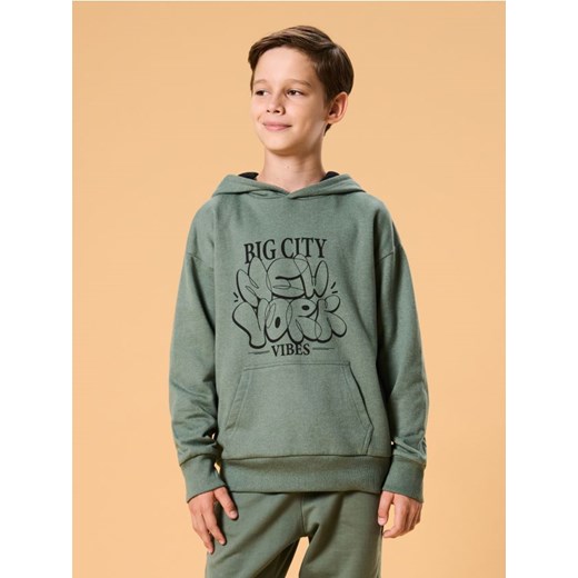 Sinsay - Bluza z kapturem - green spruce ze sklepu Sinsay w kategorii Bluzy chłopięce - zdjęcie 184915195