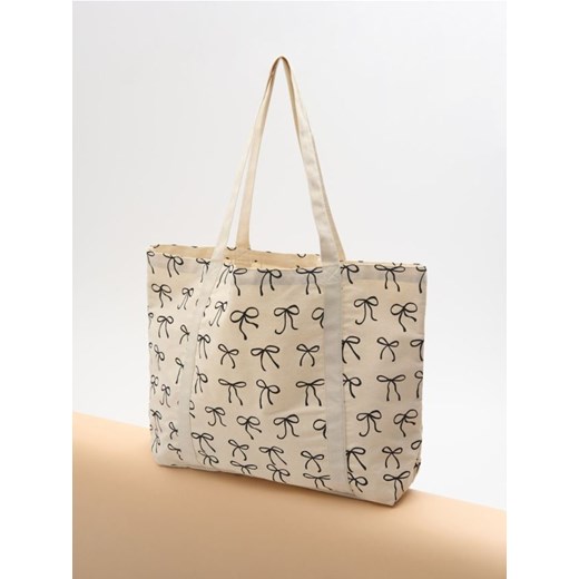 Sinsay - Torebka - kremowy ze sklepu Sinsay w kategorii Torby Shopper bag - zdjęcie 184915448