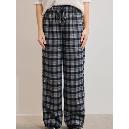 Sinsay - Spodnie wide leg w kratę - wielobarwny ze sklepu Sinsay w kategorii Spodnie damskie - zdjęcie 184915559