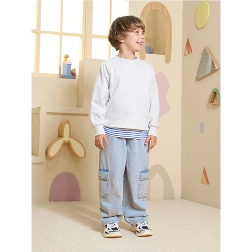 Sinsay - Jeansy cargo loose fit - niebieski ze sklepu Sinsay w kategorii Spodnie chłopięce - zdjęcie 184915605