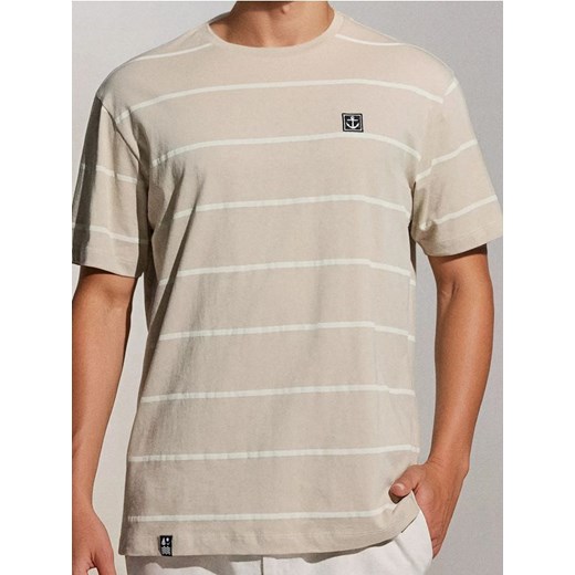 Sinsay - Koszulka w paski - beżowy ze sklepu Sinsay w kategorii T-shirty męskie - zdjęcie 184915659