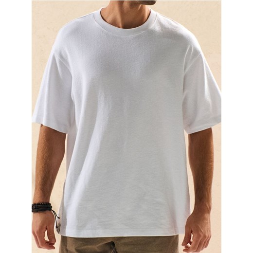 Sinsay - Koszulka w stylu basic - biały ze sklepu Sinsay w kategorii T-shirty męskie - zdjęcie 184915665