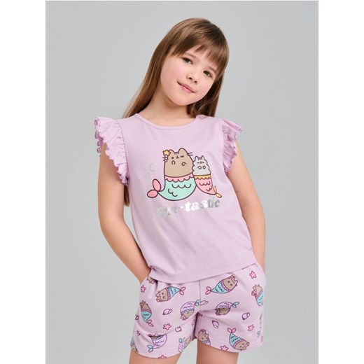 Sinsay - Szorty Pusheen the Cat - fioletowy Sinsay 140 (9-10 l) Sinsay wyprzedaż